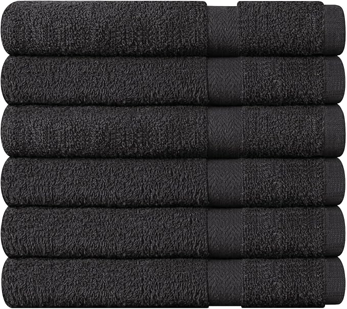 Towel and Linen Mart 100% Cotton Grey 6 Pack Medium Bath Towel Set, Quick Dry - Image 6