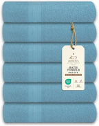 Medium Bath Towels Pack of 6 – 24x48 Inches – Soft, Quick Dry & Highly by ASTILTEXCottonTowels