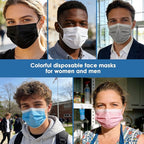 NNPCBT 5 Color Disposable Face Masks 125 Pack, 3-Ply Breathable Mask - Image 6