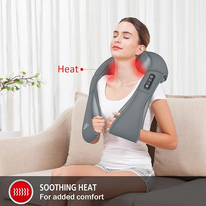 Snailax Cordless Neck Massager, Shiatsu Back Shoulder Massager - Image 2