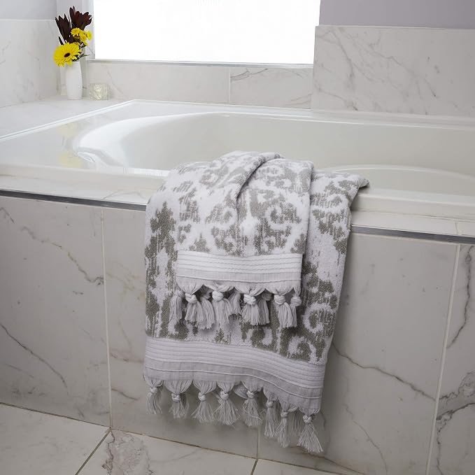 SKL Home Mirage Fringe 100% Turkish Cotton Bath Towel - Image 4
