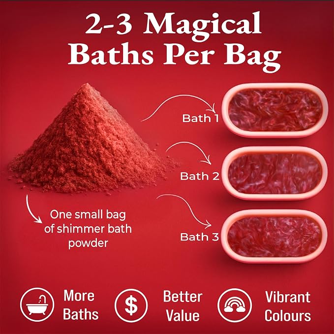 Red Shimmer Bath Bomb in A Bag - Image 4