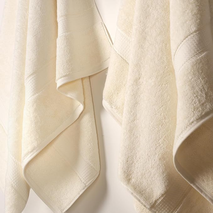 SUPERIOR Egyptian Cotton Pile Bath Towel Set of 2, Ultra Soft Luxury Towels - Image 6
