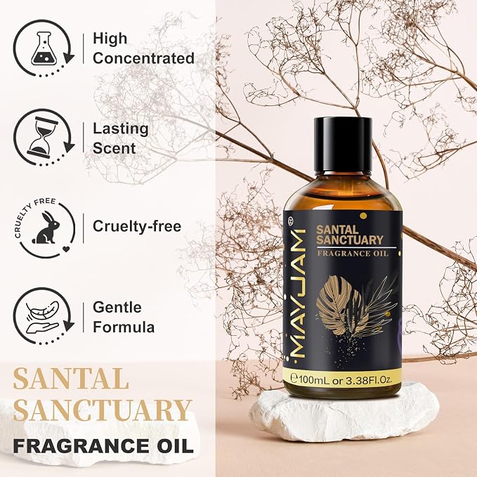 Santal Sanctuary Fragrance Oil Essential Oil, MAYJAM 3.38FL.OZ Santal Sanctuary - Image 2