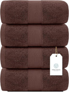 White Classic Luxury Bath Towels Set of 4 Large - Image 2