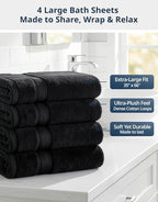 LANE LINEN 100% Cotton Bath Sheets - Image 4