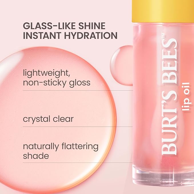 Burt's Bees Lip Oil Clear Day, Instant Hydration, Nourishes and Softens Lips - Image 3