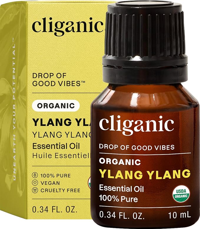 Cliganic Organic Ylang Ylang Essential Oil, 100% Pure Natural by Cliganic