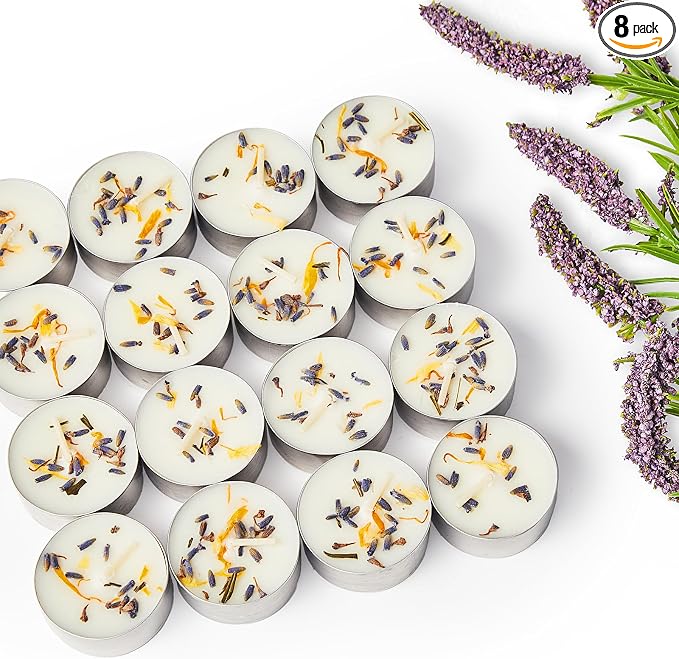 8 Pack Laven​der Tealight Candles by Ashlux