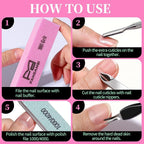 FANDAMEI Nail Buffer Block, Buffing Block, Cuticle Trimmer, Nail Tools - Image 6