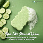 Spongeables Body Wash in a 20+ Wash Sponge, Cool Cucumber - Image 2