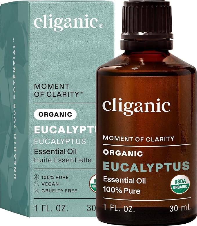 Cliganic Organic Eucalyptus Essential Oil, 100% Pure | Natural Aromatherapy Oil by Cliganic