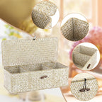 Sumnacon Small Woven Basket for Shelf Wicker Shelf Storage Basket - Image 4