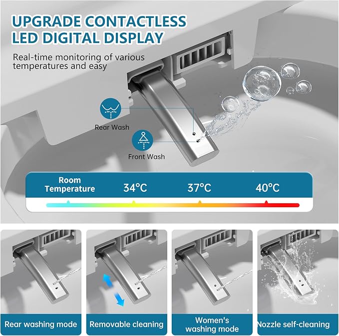 TDH Smart Toilet, Heated Toilet Seat - Image 5