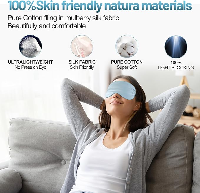 Sleep Mask, Silk Eye Mask for Sleeping - Image 5