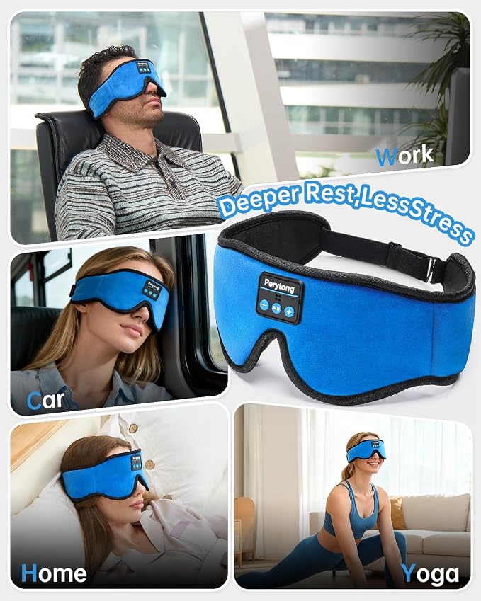 Sleep Mask with Bluetooth 5.4 Headphones, Wireless Music Sleep Eye Mask - Image 8