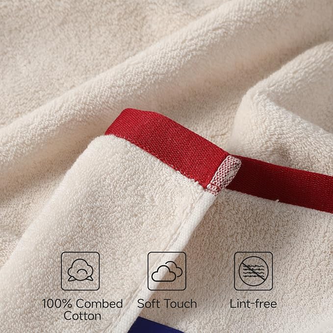 REDKISS 6 Piece Luxury Bath Towel Set, 2 Bath Towels, 2 Hand Towels, 2 - Image 6