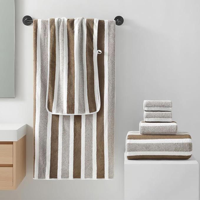 REDKISS Ultra Soft Bath Towel Sets 6-Piece 35"x70" | 100% Microfiber Highly - Image 2