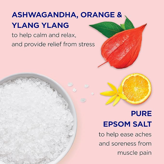 Dr Teal's Foaming Bath with Pure Epsom Salt, Ashwagandha, 34 fl oz - Image 2