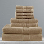 Madison Park 800GSM Bathroom Towel Set of 8 100% Cotton Bath Towel Set by MADISONPARK