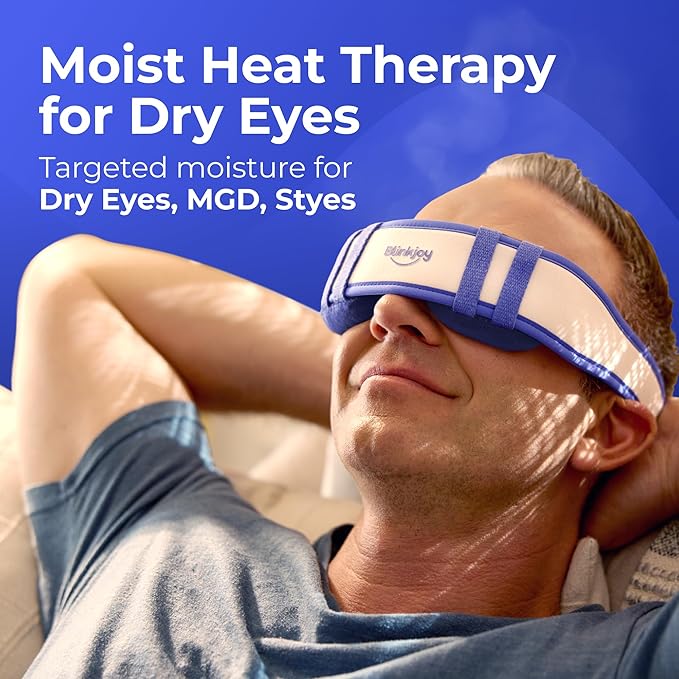 Blinkjoy Moist Heated Eye Mask for Dry Eyes – Microwavable Warm Compress - Image 2