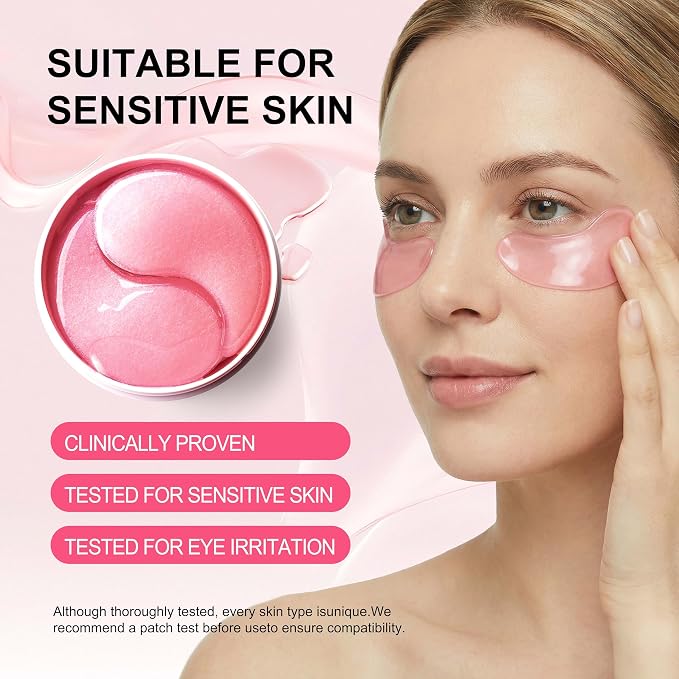 60 PCS Peptides Collagen Hydrogel Eye Patch | Gel Eye Patches - Image 4