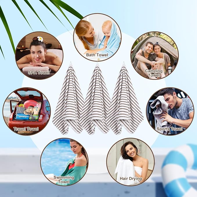 SmoothNovelty 16 Pack Microfiber Bath Towels Bulk 27'' x 60'' Oversized Size - Image 7