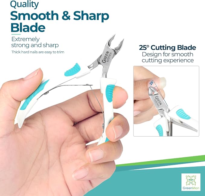 Cuticle Trimmer with Non-Slip Grip Handle Professional Stainless Steel Cuticle - Image 4