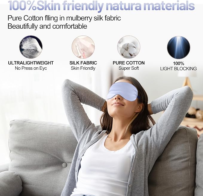Sleep Mask, Silk Eye Mask for Sleeping - Image 5