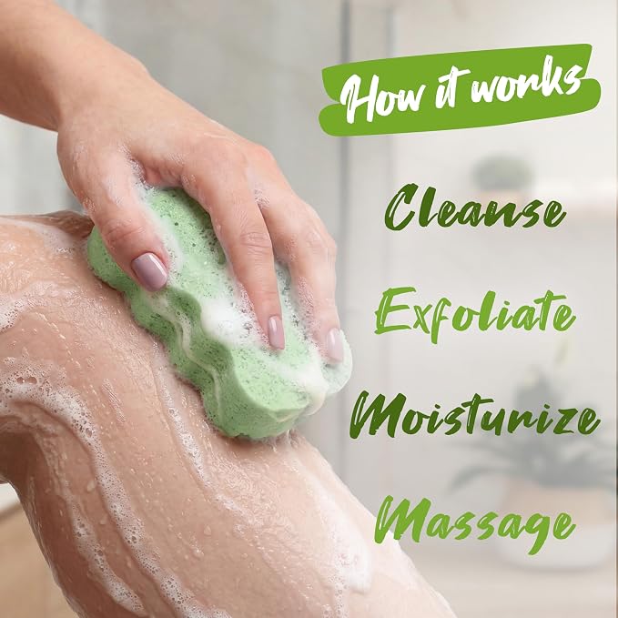 Spongeables Body Wash in a 20+ Wash Sponge, Cool Cucumber - Image 4