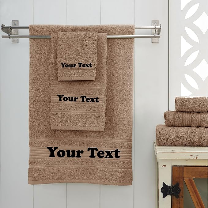 Personalize Your Towels with Custom Embroidery: Names, and Initials. Perfect by Ephesos