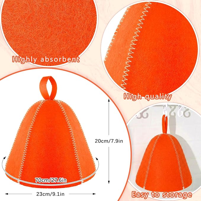 JaGely Sauna Hat for Men Women Sauna Hat Vaporarium Cap Russian Banya Cap for - Image 2