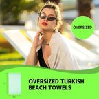 HAVLULAND Turkish Beach Towels, Oversized 40"x72" Turkish Bath Towel, Highly - Image 3