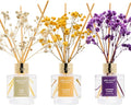 Airkeep Reed Diffuser Set of 3, Clean Linen Cashmere Vanilla Lavender Garden by Airkeep