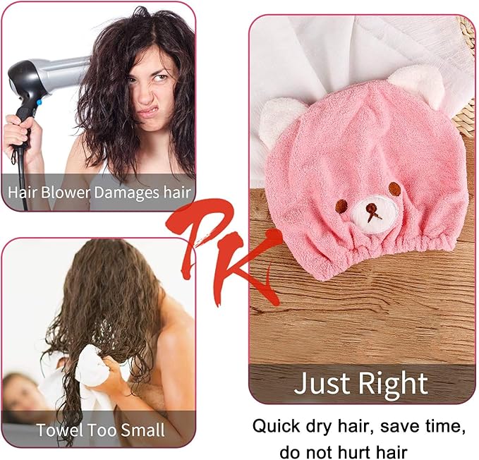 Lamoutor 3Pcs Hair Drying Towel - Image 7
