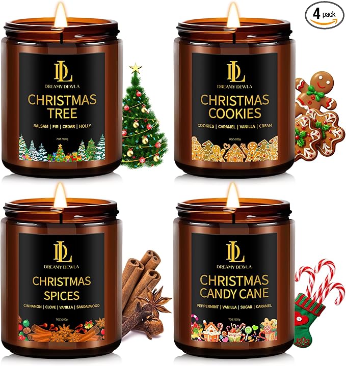Holiday Candle Set, Scented Candle by DLDREAMYDEWLA