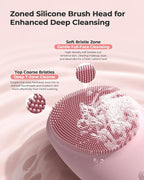 Facial Cleansing Brush & Massager, 2 in 1 Facial Skin Scrubber Waterproof and - Image 3
