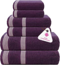 CASA COPENHAGEN Solitaire 6Pcs 100% Egyptian Cotton Large Designer Towels Gift by CASACOPENHAGEN