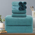8-Piece Aqua Bath Towels Set, 2 Oversized Large Bath Towels Sheet, 2 Hand by Hailea