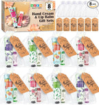 AZEN 8 Sets Bulk Gifts, Hand Cream and Lip Balm Bulk Set by AZEN