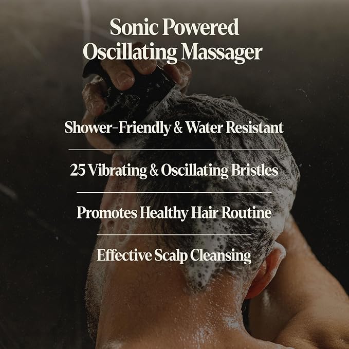 Black Wolf Sonic Scalp Head Massager & 100% Pure Argan Oil Bundle - Image 3