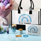 7 Sets Boy Mother Gifts for New Mom Gifts Tote Bag Makeup Bag Candle Bracelet - Image 6