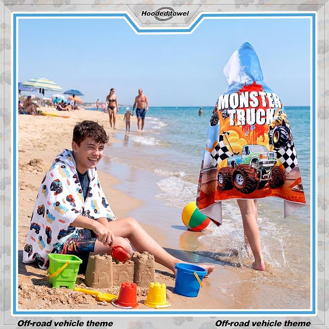 Peryiter 2 Pcs Truck Beach Towel Quick Dry Towels Swimming Bath Shower Pool - Image 3