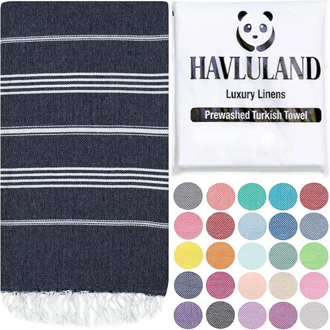 HAVLULAND Turkish Beach Towels, Oversized 40"x72" Turkish Bath Towel, Highly by Havluland