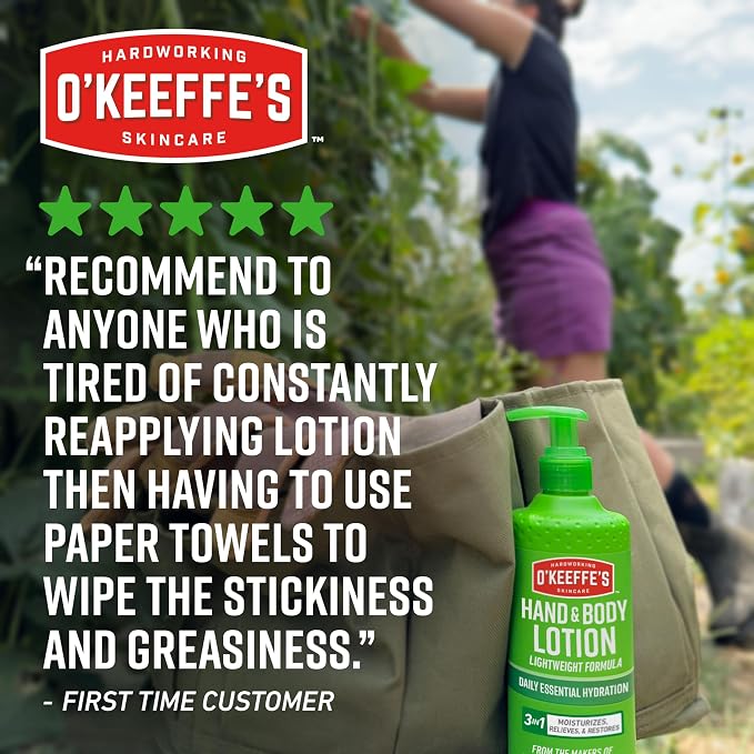 O'Keeffe's Hand and Body Lotion - 12 oz Pump - Daily Essential Hydration - Image 6