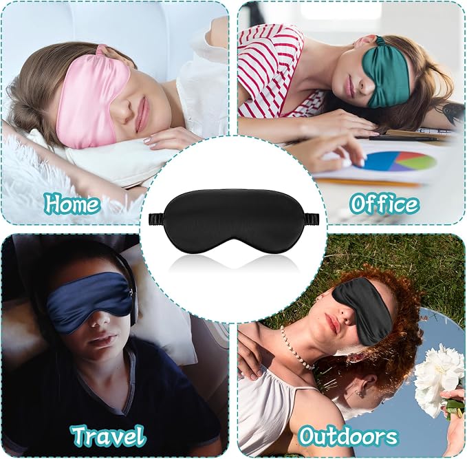 Silk Sleep Masks, 6 Pack Eye Masks - Image 4