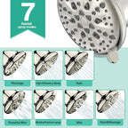 Cobbe Filtered Shower Head, 7 Modes High Pressure Shower Heads - Image 5