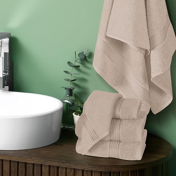 Elvana Home Ultra Soft 6 Pack Cotton Towel Set, Contains 2 Bath Towels 28x55 - Image 3