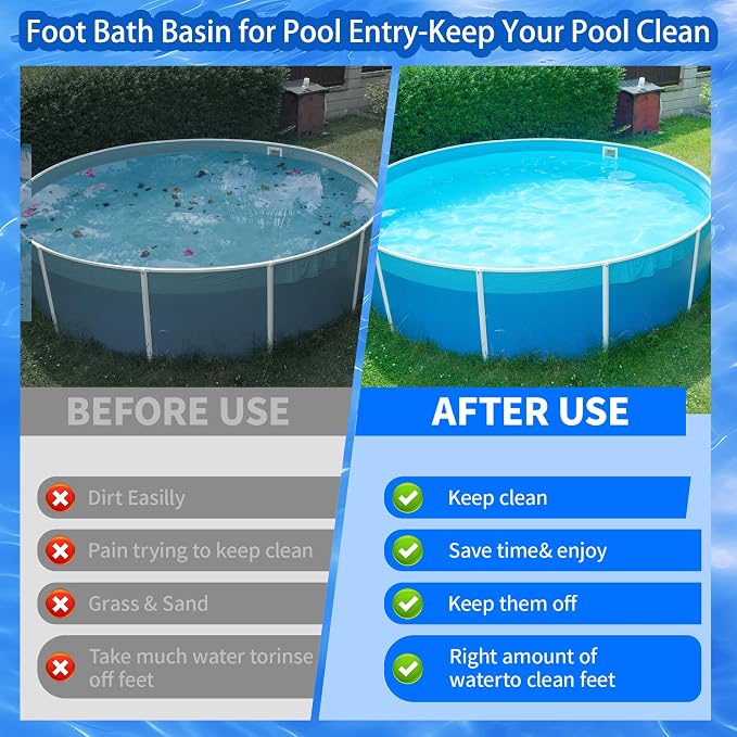 19.6"x19.6"x4.1" Lagre Pool Foot Bath Basin - Image 6