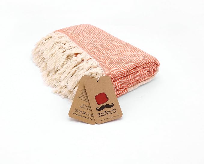Bazaar Anatolia Turkish Beach Towel – 100% Cotton, Quick Dry, Sand Free Towel - Image 9